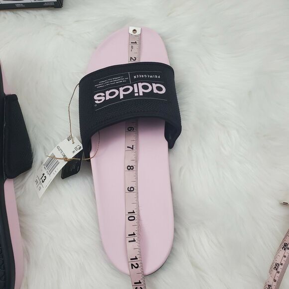 Adidas Unisex-Adult Adilette Size 13 Comfort Slides Sandal Black & Pink - Picture 5 of 5